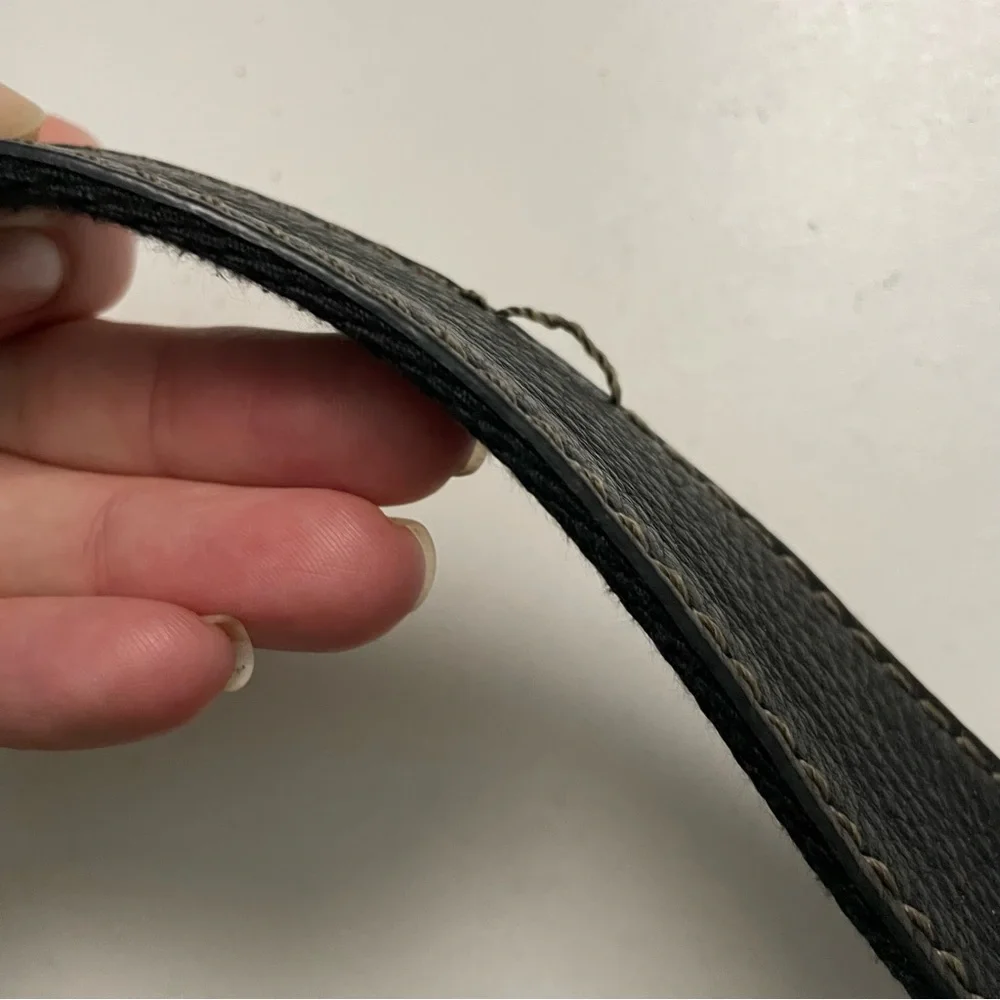 Vintage Fossil Purse Crossbody Leather Pockets Buckle Adjustable Black Bronze - Picture 15 of 16